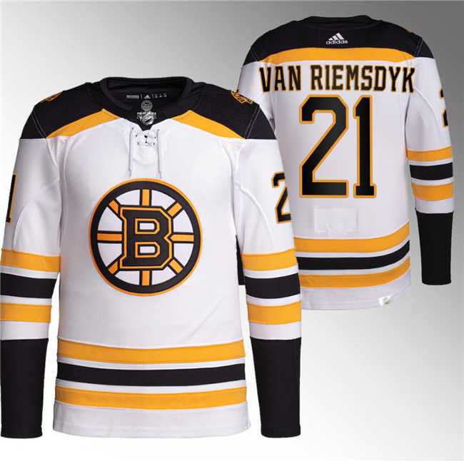 Men%27s Boston Bruins #21 James van Riemsdyk White Stitched Jersey->boston bruins->NHL Jersey